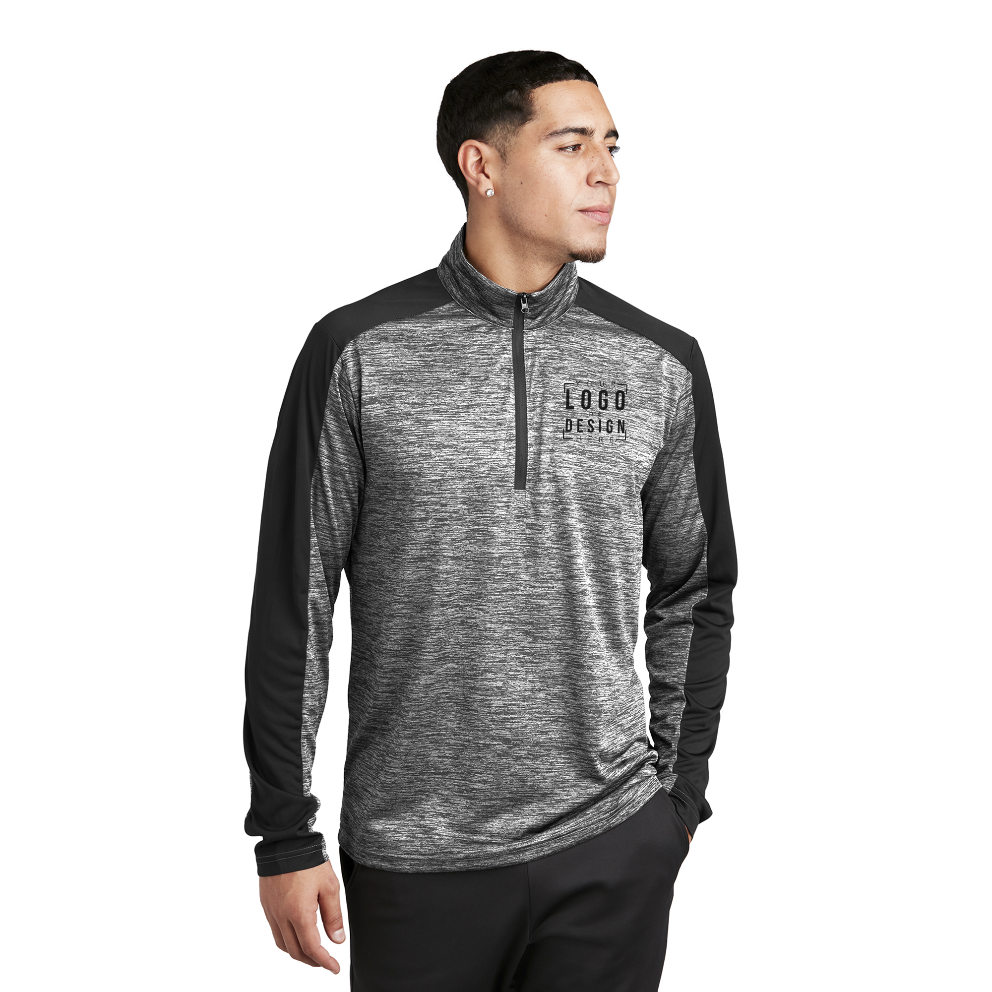 Sport-Tek PosiCharge Electric Heather Colorblock 1/4-Zip Pullover Sport-Tek PosiCharge Electric Heather Colorblock 1/4-Zip Pullover