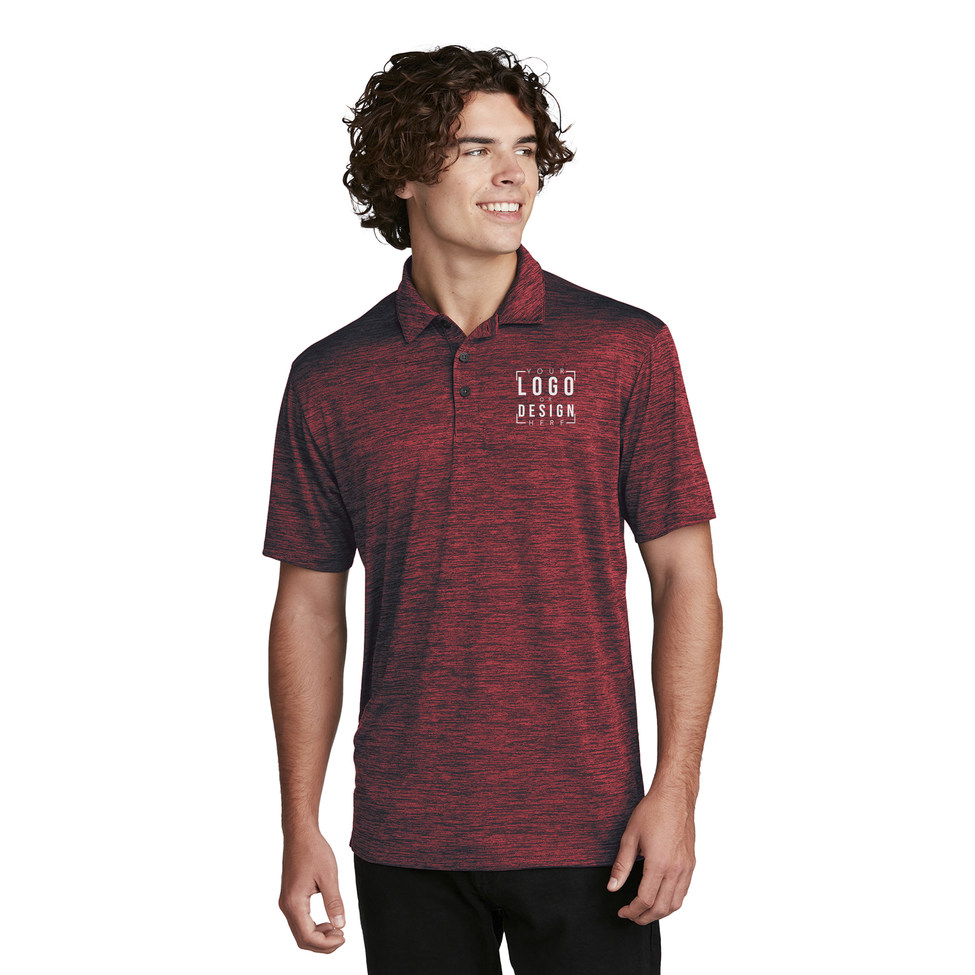 Sport-Tek PosiCharge Electric Heather Polo Sport-Tek PosiCharge Electric Heather Polo
