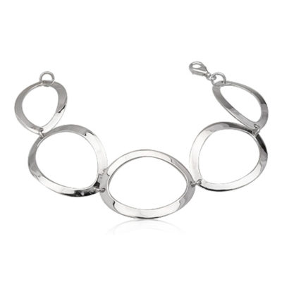 Silver Oval Bracelet
