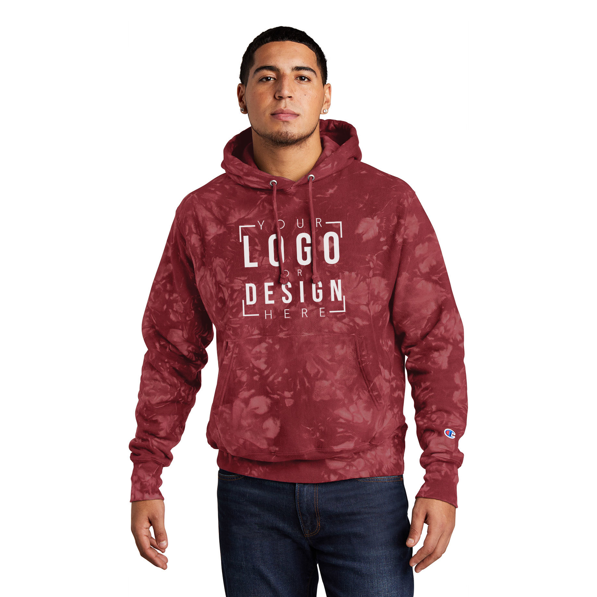 Champion Reverse Weave Scrunch-Dye Tie-Dye Hooded Sweatshirt