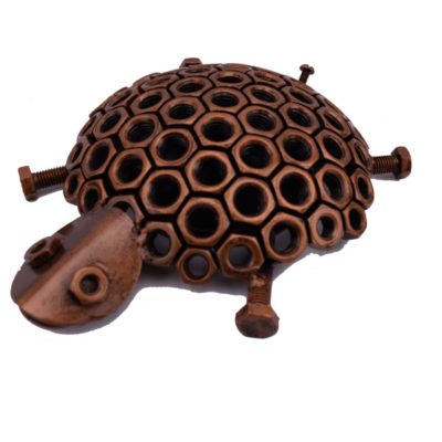 Turtle Sculpture | Recycled Metal Art