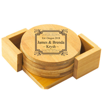 Vintage Quality Design Personalized Coaster Set