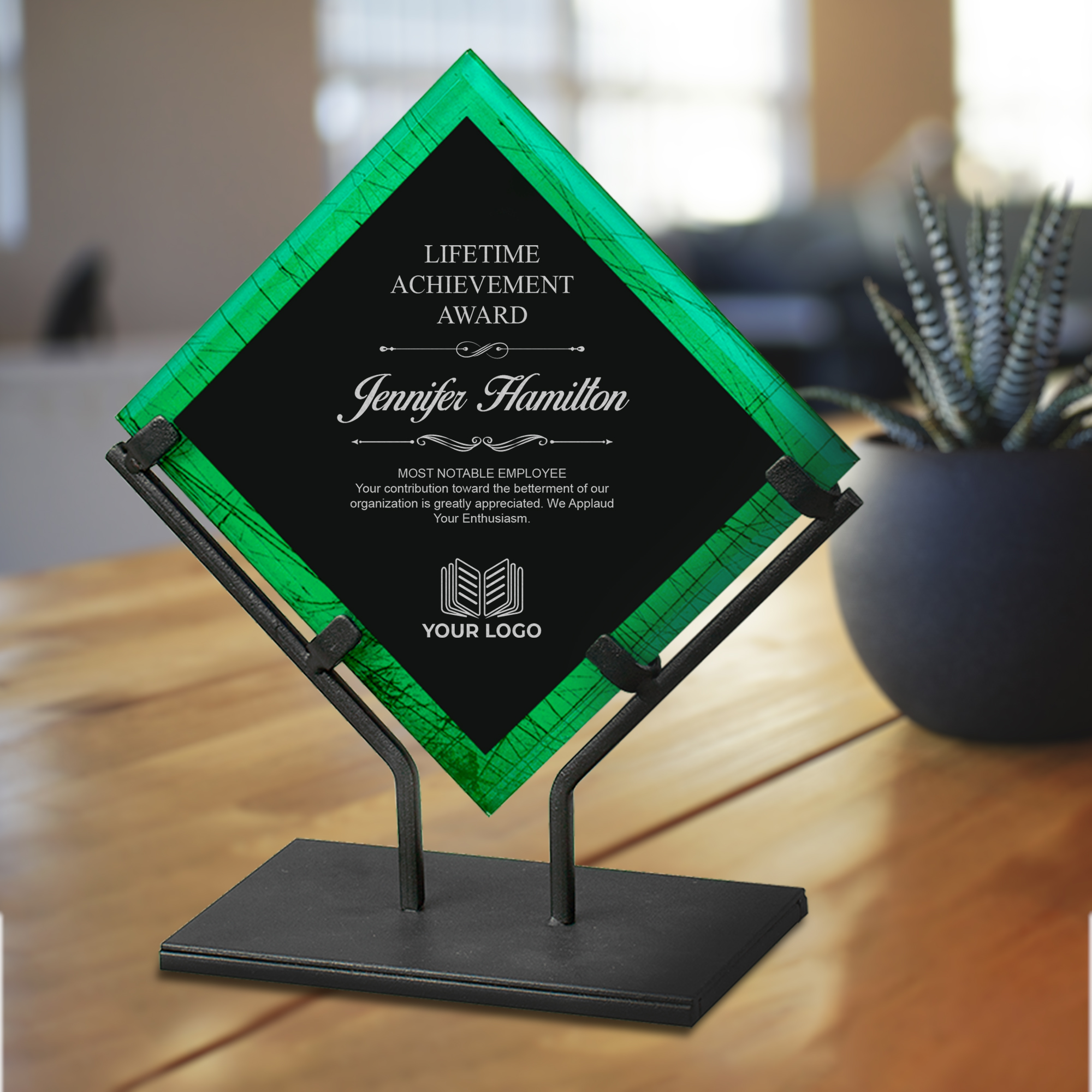 Personalized Acrylic Award with Stand
