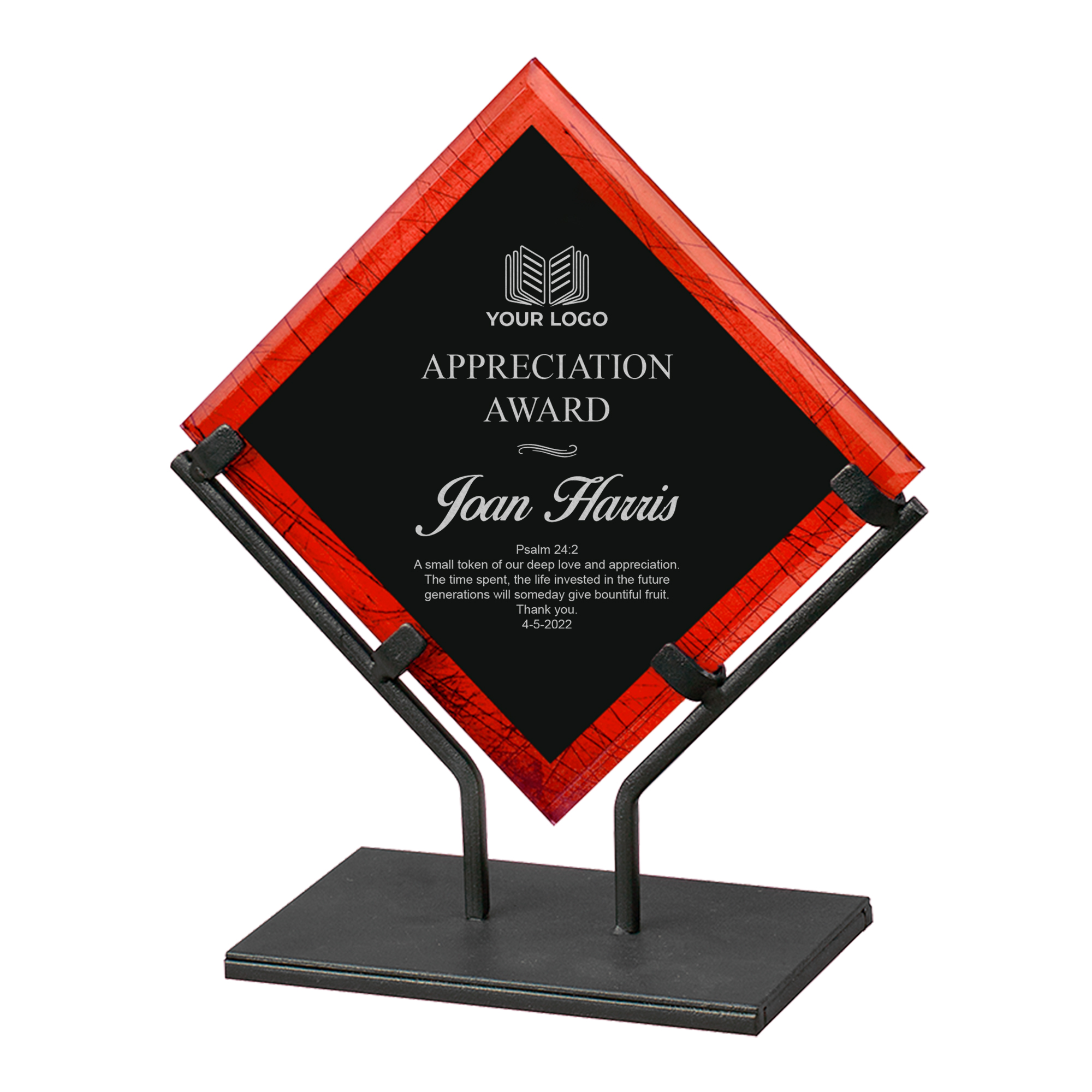 Personalized Acrylic Award with Stand - Image 6