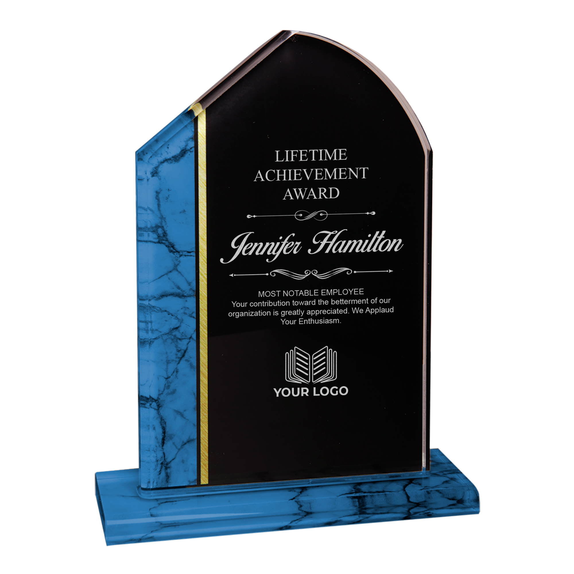 Personalized Tuscany Acrylic Award Standup - Image 4