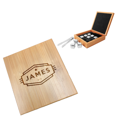 Personalized Whiskey Stones - Stainless Steel Whiskey Stones | Cadet