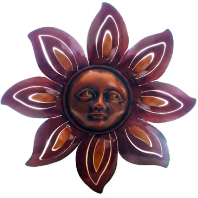 Artisan Crafted Iron Plasma Cut | Wall Decor | Sun Flor Face