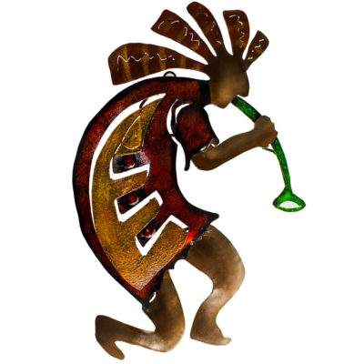 Artisan Crafted Iron Plasma Cut | Wall Decor | Golden Kokopelli