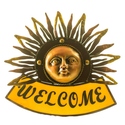 Artisan Crafted Iron Plasma Cut | Wall Decor | Welcome Sun