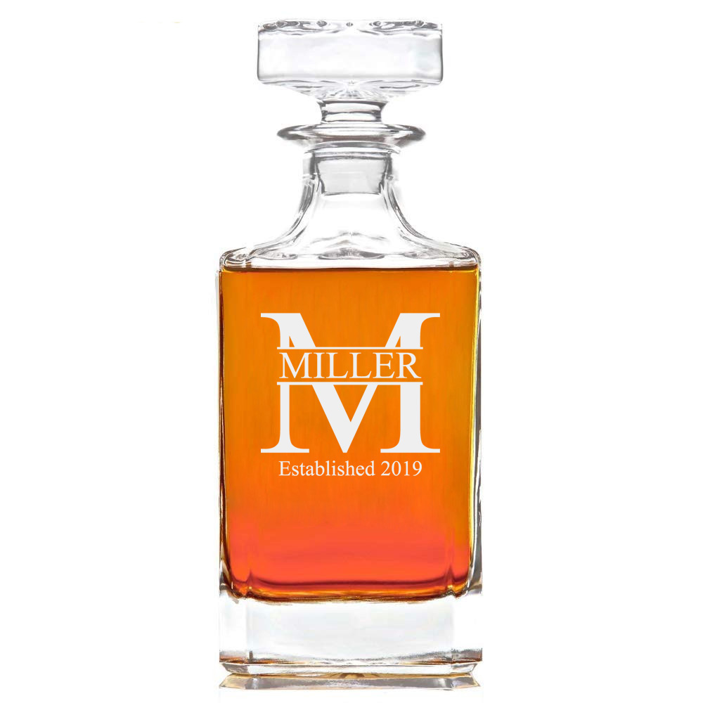 Personalized Whiskey Decanter - Miller Design