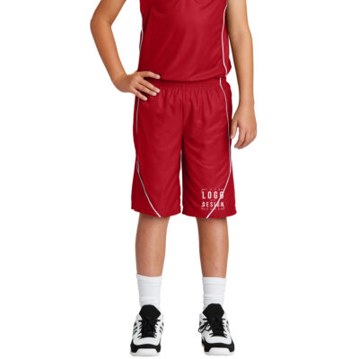 Sport-Tek Youth PosiCharge Mesh Reversible Spliced Short