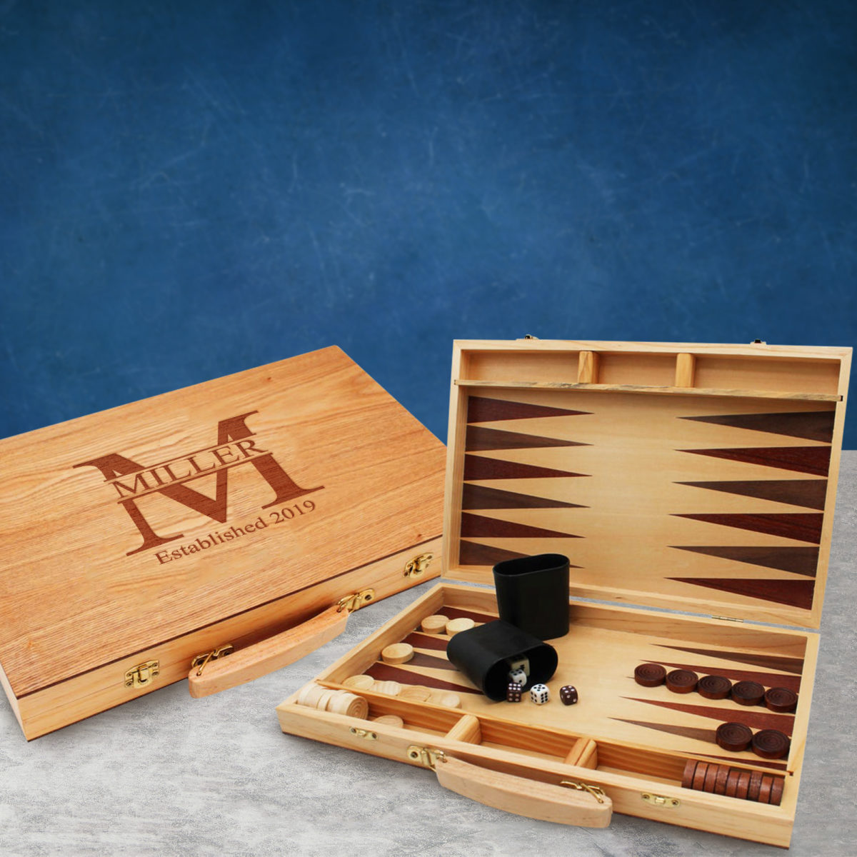 Personalized Backgammon Game Set