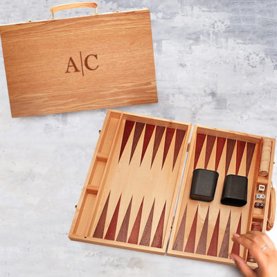 Personalized Groomsmen Backgammon Game