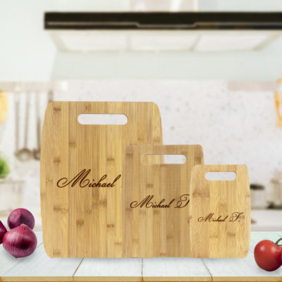 Personalized Bamboo Cutting Board Set of 3
