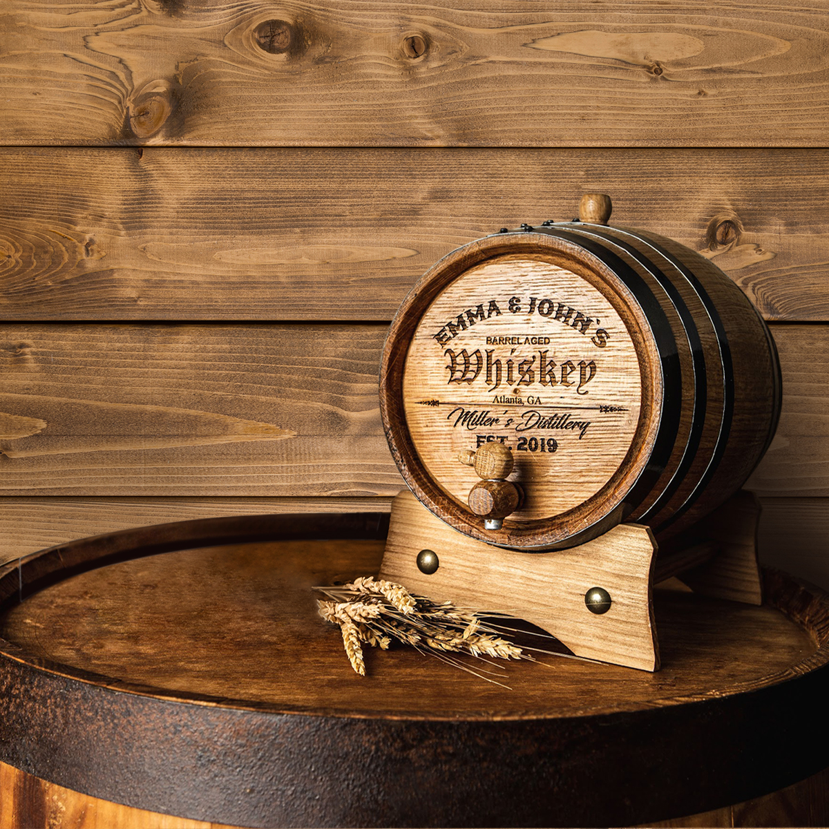 Barrel Aged Personalized Whiskey Barrel