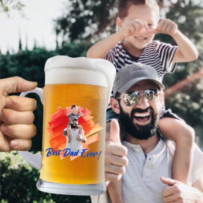 Personalized Cartoon Photo 16 oz. Beer Mug