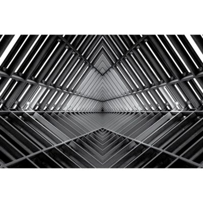 Abstract Metal Structure Black & White Acrylic Print