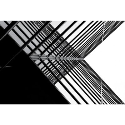 Glass and Steel Abstract Architecture Black & White Acrylic Print