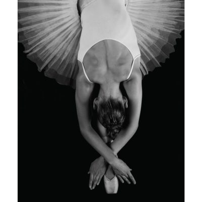 Stretching Ballerina Black & White Acrylic Print