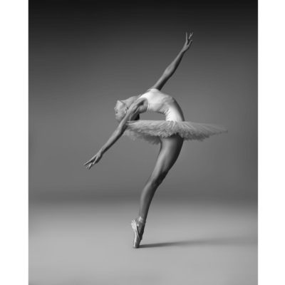 Posing Ballerina Black & White Acrylic Print
