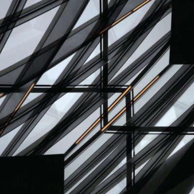 Abstract Geometric Windows Black & White Acrylic Print