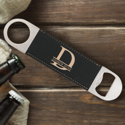Personalized Monogram Leatherette Bottle Opener