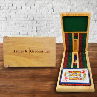 Personalized Groomsman Cribbage Game Gift Set