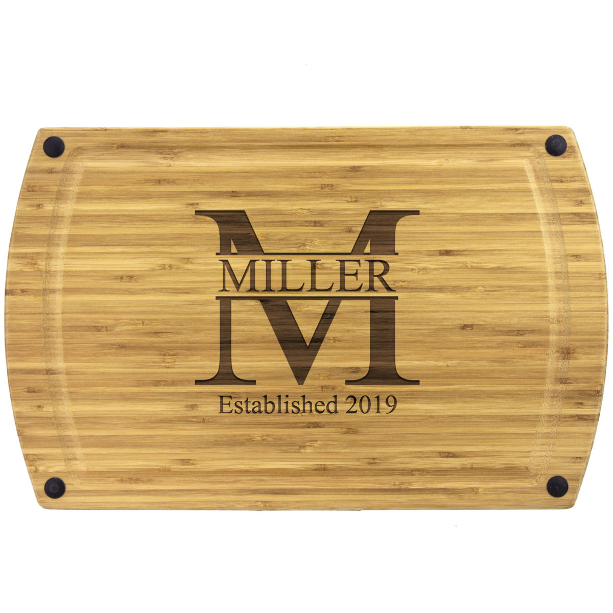 Personalized Monogram Dishwasher Safe Bamboo Carving Board - Image 5