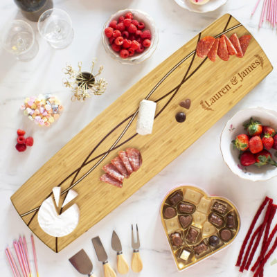 Personalized Laurel Couple 30" Bamboo Serving Board