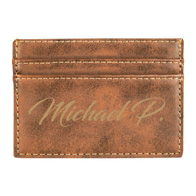 Personalized Leatherette Wallet Clip