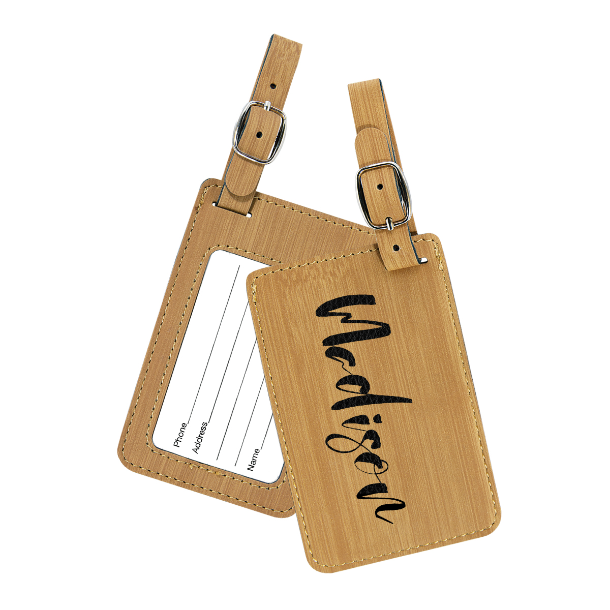 Personalized Leatherette Luggage Tag - Image 15