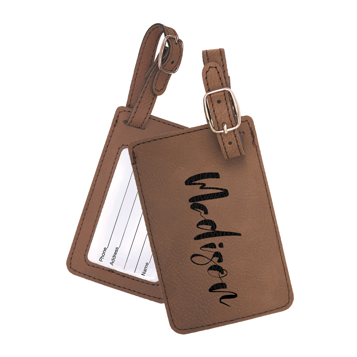 Personalized Leatherette Luggage Tag - Image 12