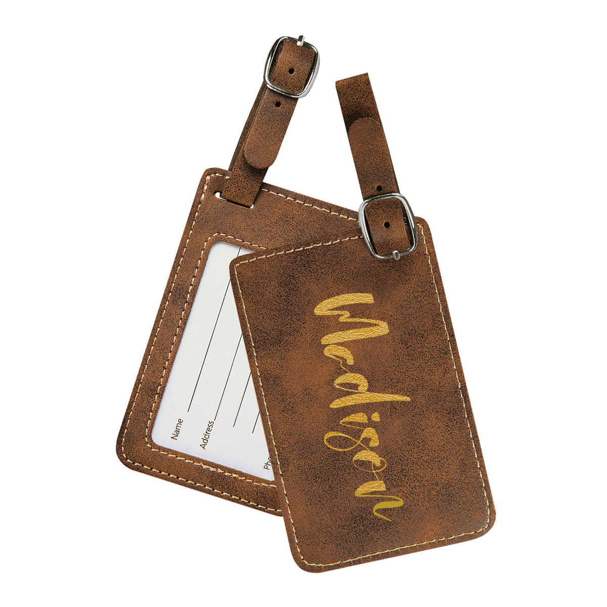 Personalized Leatherette Luggage Tag - Image 6