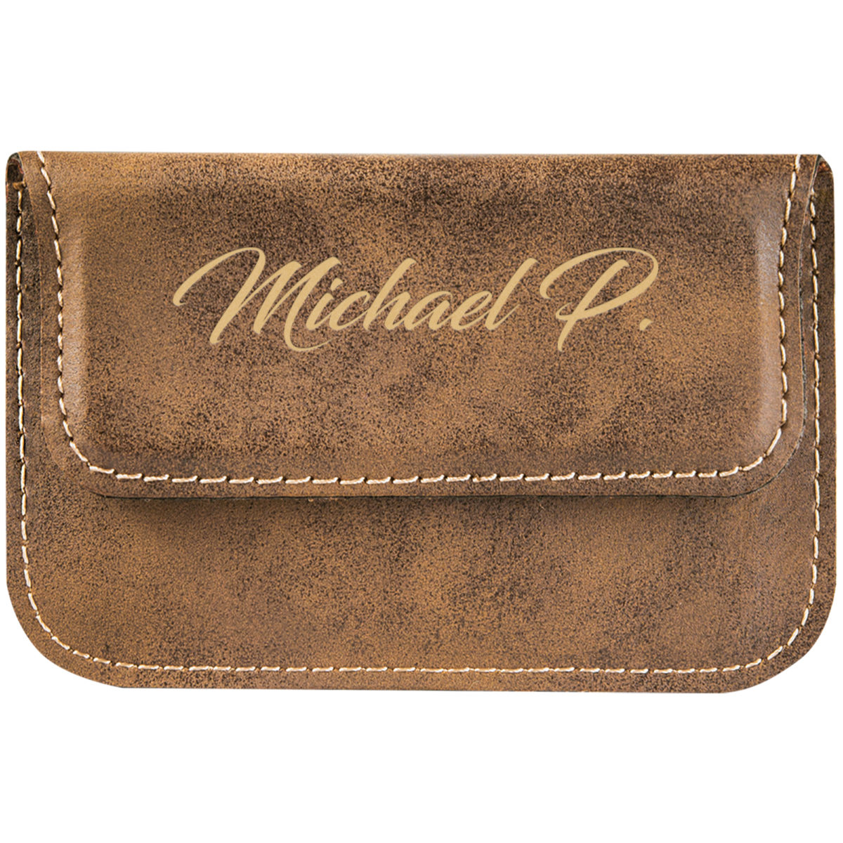 Personalized Leatherette Card Holder - Image 4