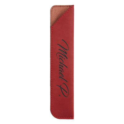 Personalized Leatherette Pen Sleeve