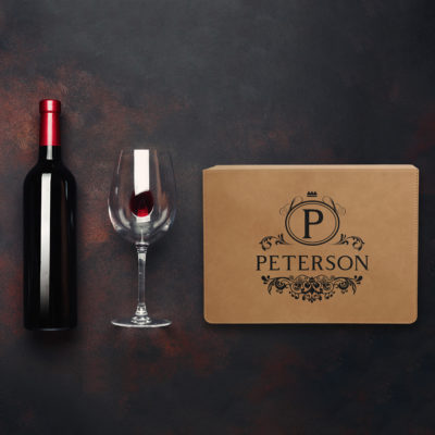 Personalized Hermes Leatherette 5 Piece Wine Tool Set