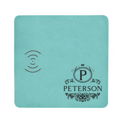 Personalized Hermes Leatherette Wireless Charging Pad