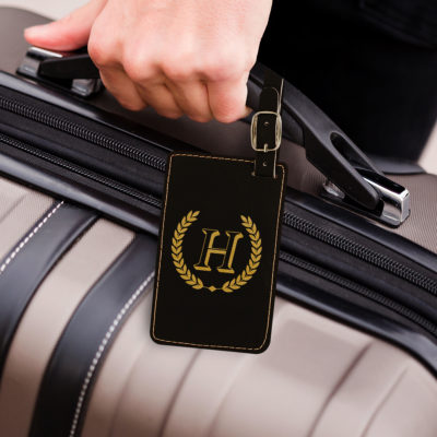 Personalized Horace Leatherette Luggage Tag