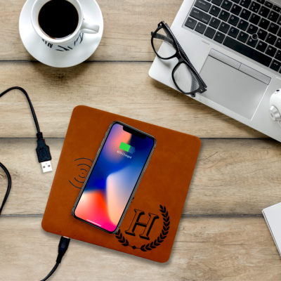 Personalized Leatherette Wireless Charging Pad