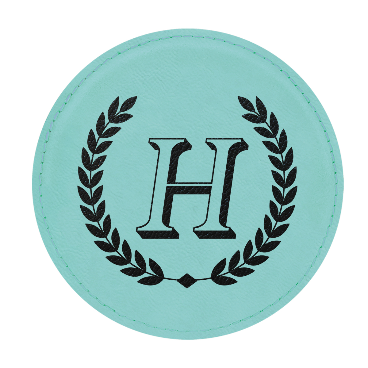 Personalized Round Leatherette Coaster Set - Image 9