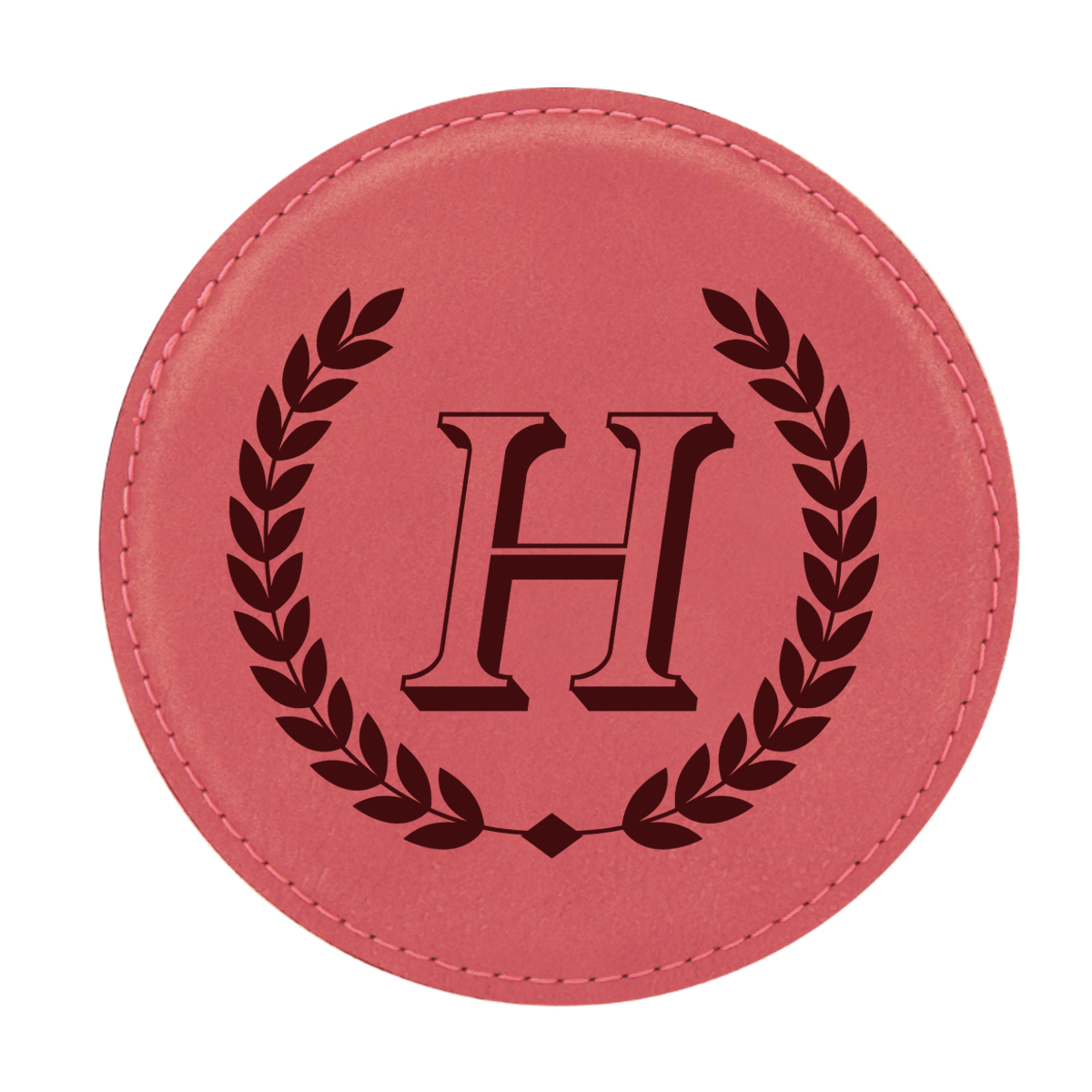 Personalized Round Leatherette Coaster Set - Image 10