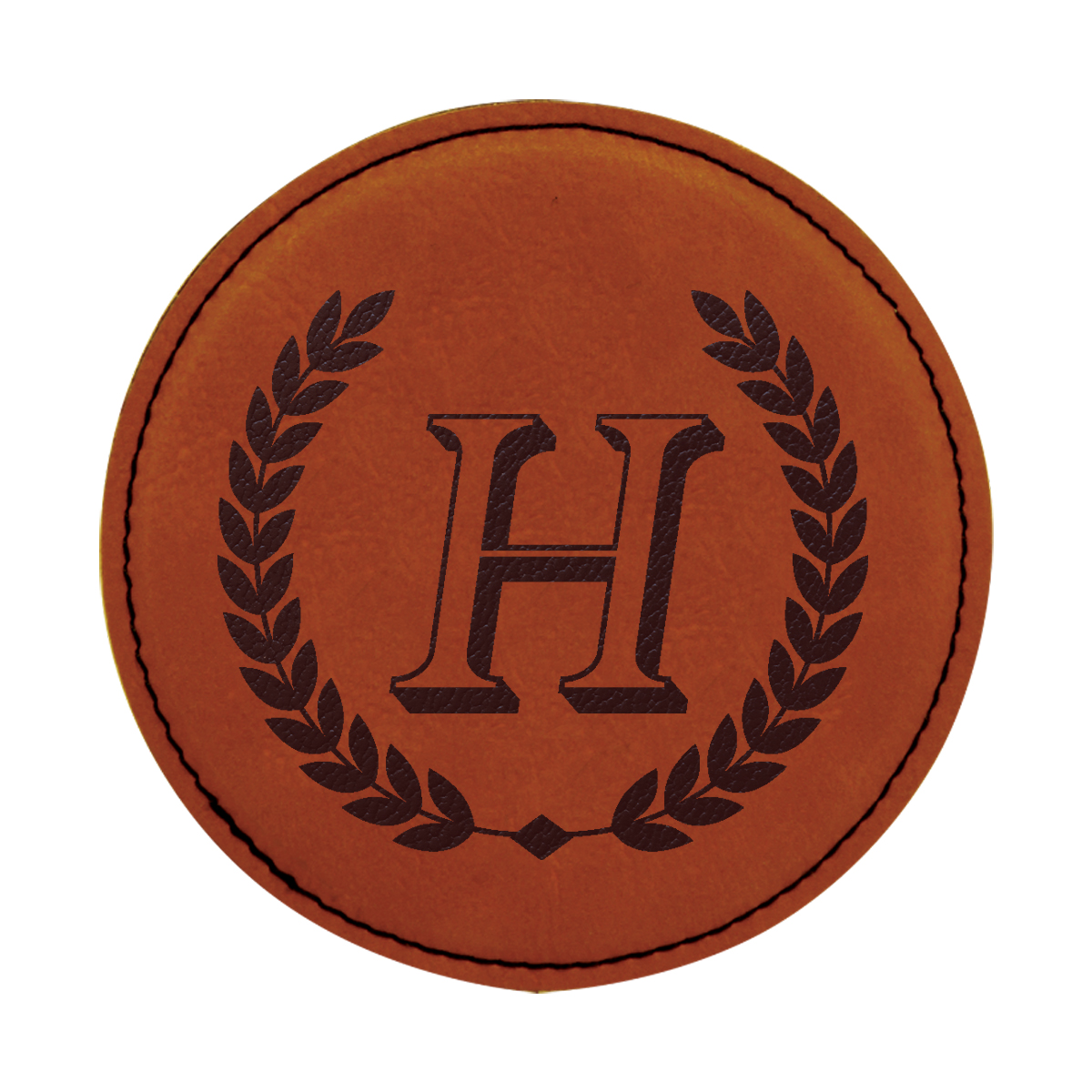 Personalized Round Leatherette Coaster Set - Image 7