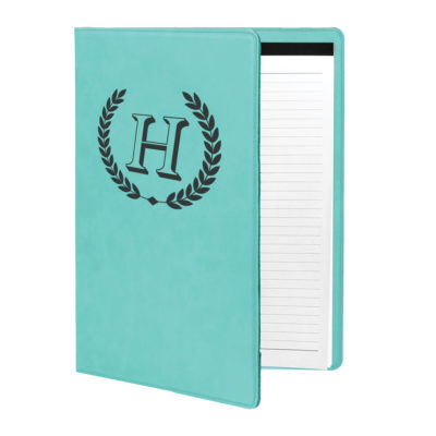 faux leather leatherette portfolio with notepad