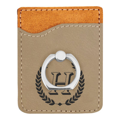 Personalized Horace Leatherette Phone Wallet with Ring Holder