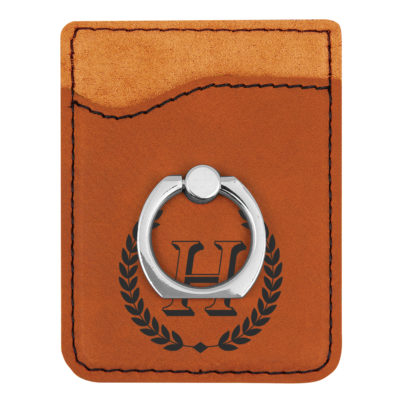Personalized Horace Leatherette Phone Wallet with Ring Holder