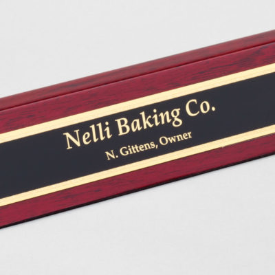 Personalized Rosewood Desk Name Plate