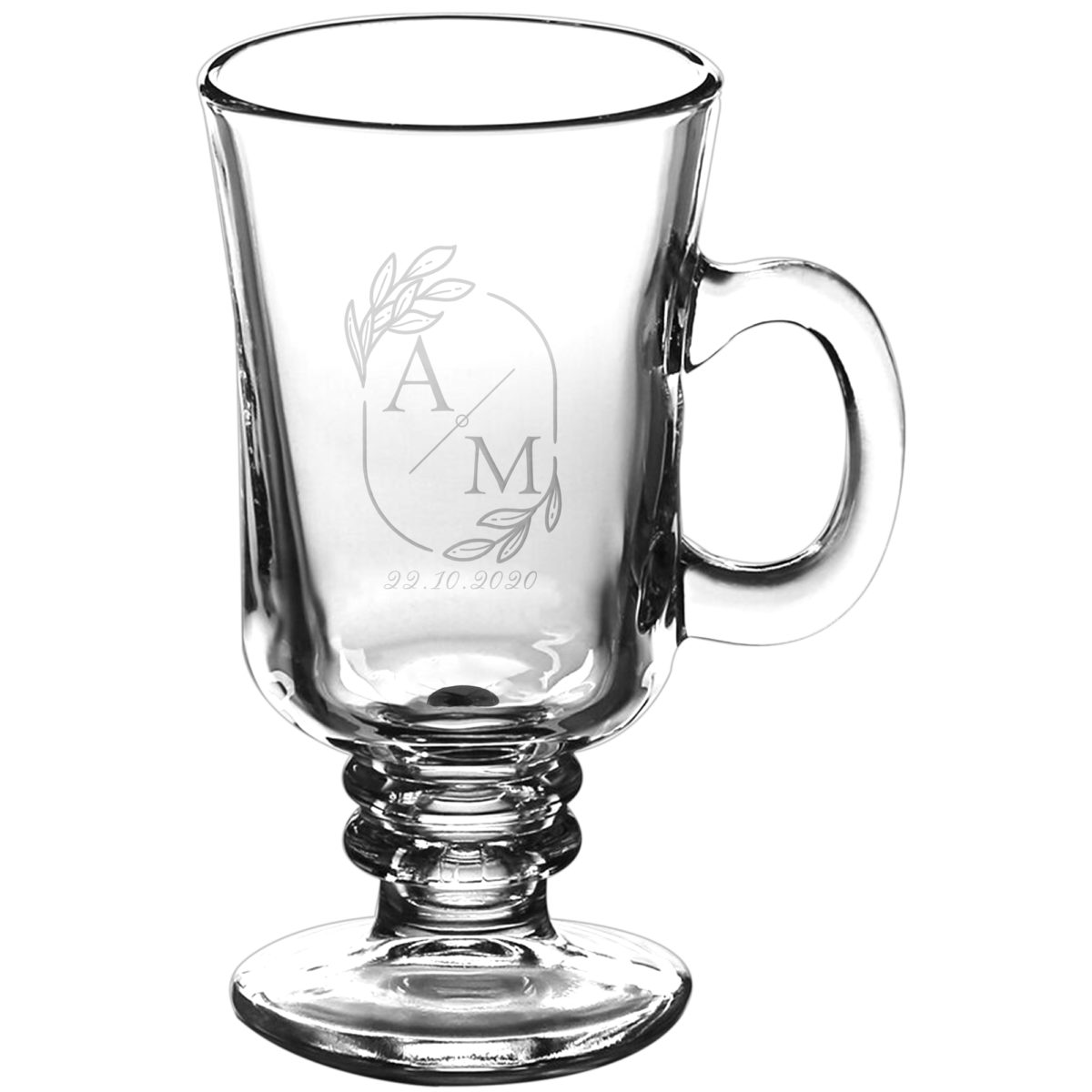 Personalized Wedding Monogram 8.5 oz. Irish Coffee Mug - Image 6