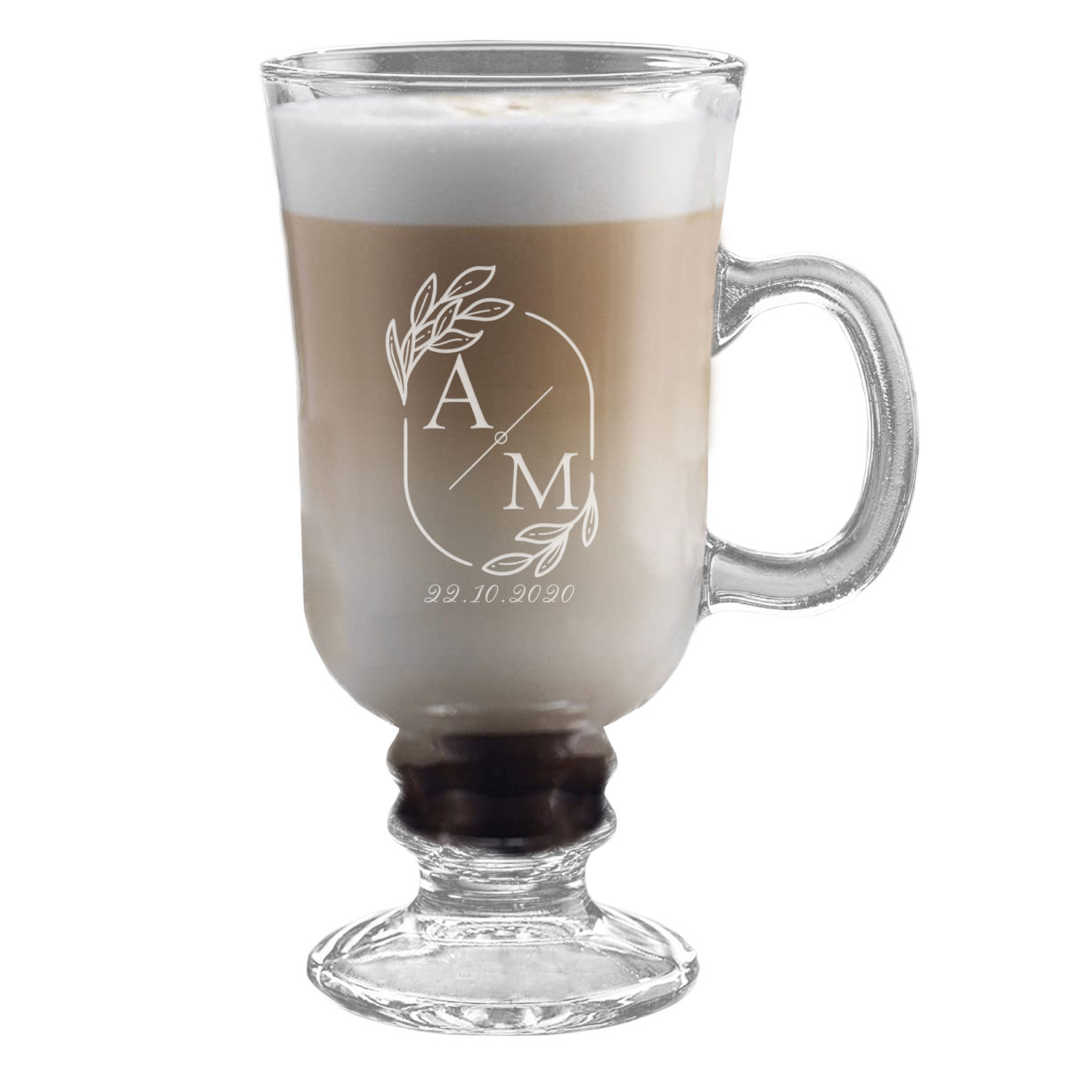 Personalized Wedding Monogram 8.5 oz. Irish Coffee Mug - Image 5