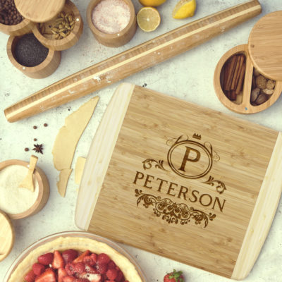 Personalized Hermes Bamboo Cutting Board