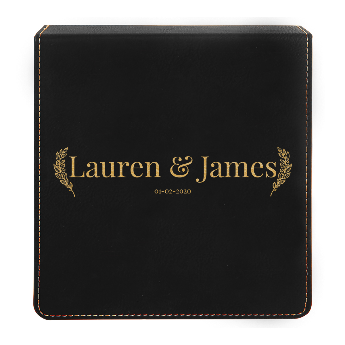 personalized custom laser engraved faux leather 3 piece wine tool kit with wine stopper and bottle opener foil cutter